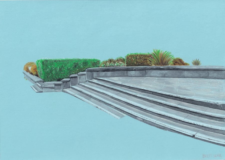 Image of Original drawing of NGV manny pad and out ledge (part 1) $150. pencil on paper( A4)