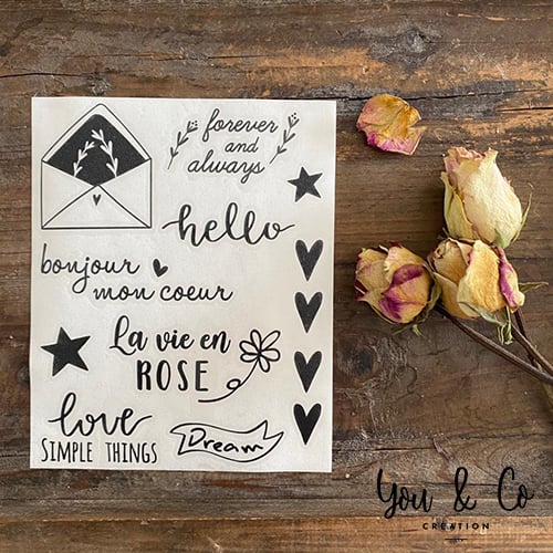 Image of Planche stickers "Petits mots" (version 3)