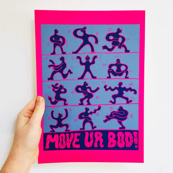Image of 'MOVE UR BOD!' Giclée Print
