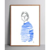 A girl in a breton top