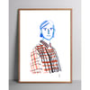 A girl in a checked shirt