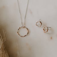 Image 2 of Twisted 9ct Rose Gold & Silver set