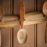 Wild cherry eating spoon with axe marks 