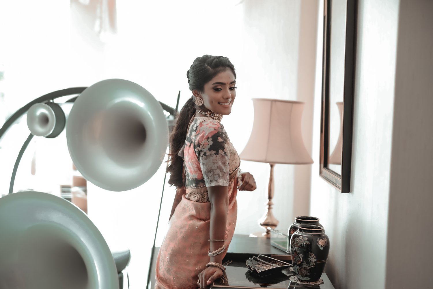 Image of Dark Amber Stones with a Touch of Green Choker