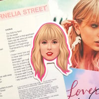 Image 1 of Taylor Swift Lover Face Sticker