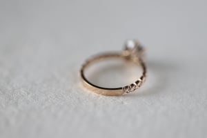 Image of 18ct Rose Gold, Brilliant cut grey diamond ring IOW171