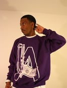 Image of The L.A. Guns Crewneck in Purple - Men's Sweaters By Break Your Neck Urban Clothing