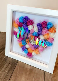 Mum Keepsake Flower Heart Frame