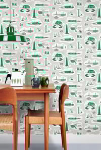 Image 1 of Dungeness Wallpaper - Coach Emerald