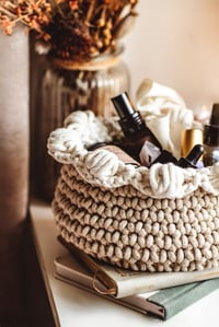 Image 1 of Soft Ruffle Storage Basket