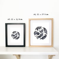 Image 2 of Badger Art Print