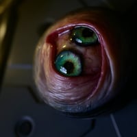 Image 9 of Custom Swappable Phone Grip for smartphones, double iris, reflective pupil, glow in the dark