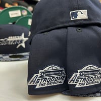Image 3 of New Era 59Fifty Navy Denim Pattern 2 Tone