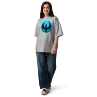 Image 6 of Unisex Oversized Tee -  Rebel Loon Blue