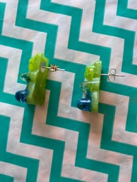 Image 2 of Neon Green and Blue Gummy Bear Resin Studs