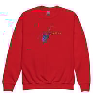 Image 9 of Youth Sweatshirt - Spider Rainbow Glow