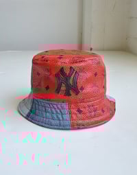 Image 1 of Reworked NY Reversible Bucket Hat MCM Red   Small 22"