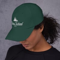 Image 3 of baseball hat with white embroidery of Grier logo