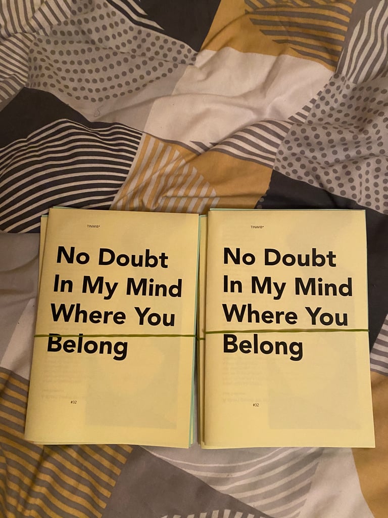 No Doubt In My Mind Where You Belong - TINWIB* issue 32