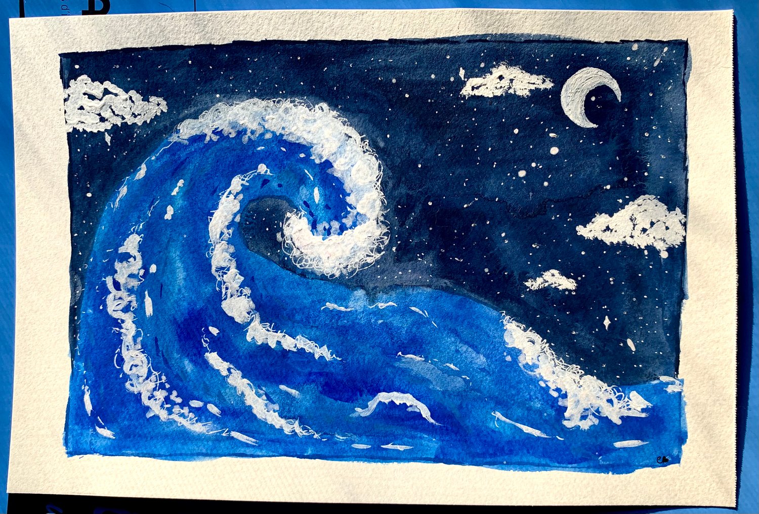 Waves - Gouache