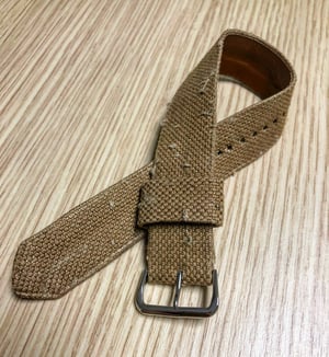 Image of Hand-rolled SP strap - Tan military canvas