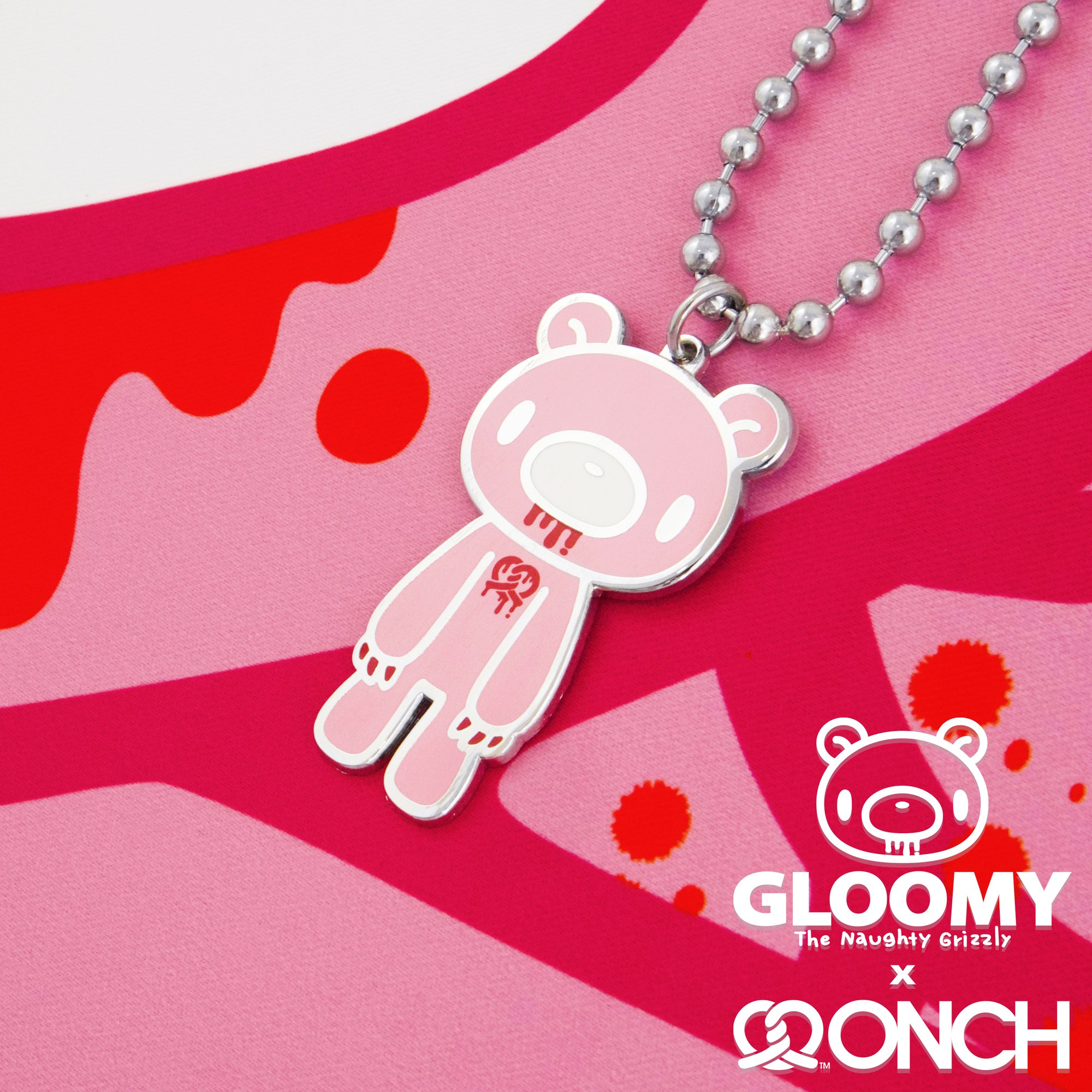 Gloomy Bear Pretzel Heart Necklace Onch Gloomy Bear Pretzel Heart Necklace Onch
