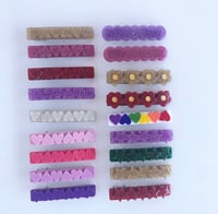 Image 1 of Heart shimmer clips