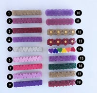 Image 2 of Heart shimmer clips