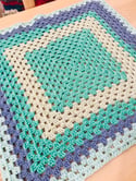 Custom Made Crocheted Granny Square Blanket 