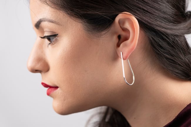 EARRINGS silver,  Island 1, #034-88