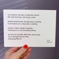 Kernel - poem postcard 