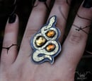 Image 1 of Serpent Ring with Citrine US Size 6