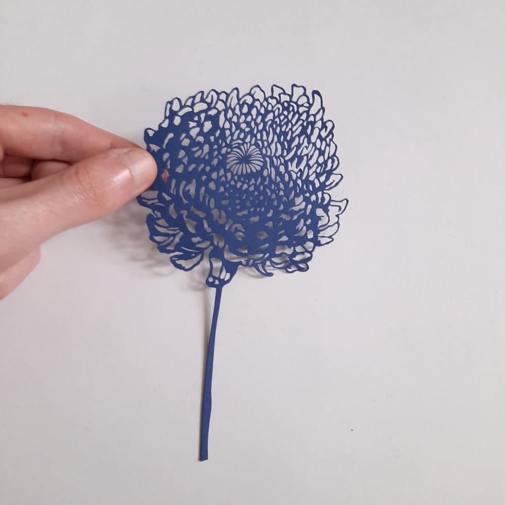 Image of Hand Cut Paper Chrysanthemum