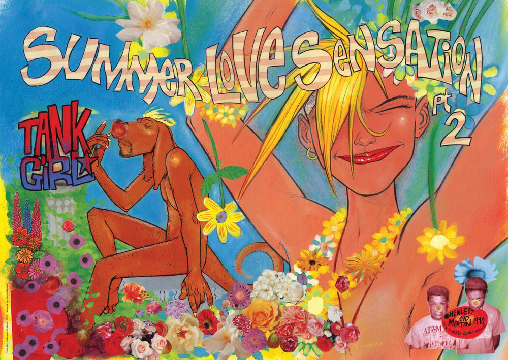 Image of Collector's Item - TANK GIRL "SUMMER LOVE SENSATION" A2 PRINT - with BONUS PRINT!