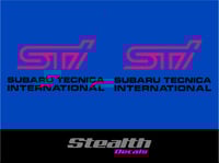 Image 2 of STI Fog light cover stickers x2