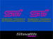 Image of STI Fog light cover stickers x2