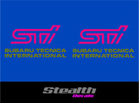 Image 4 of STI Fog light cover stickers x2