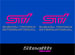 Image of STI Fog light cover stickers x2