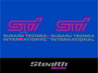 Image 3 of STI Fog light cover stickers x2