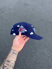 Image 4 of SKY BLUE BRIM  PARTLY CLOUDY ANEHEM ANGELS CUSTOM FITTED CAP