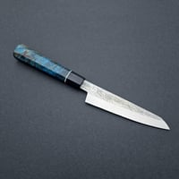 Image 1 of Petty knife with blue maple Wa handle 