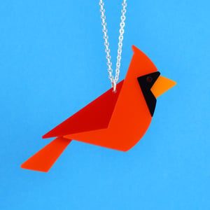 Image of Cardinal Brooch or Necklace