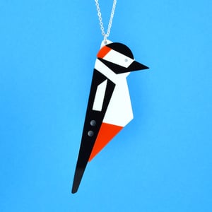 Image of Woodpecker Brooch or Necklace