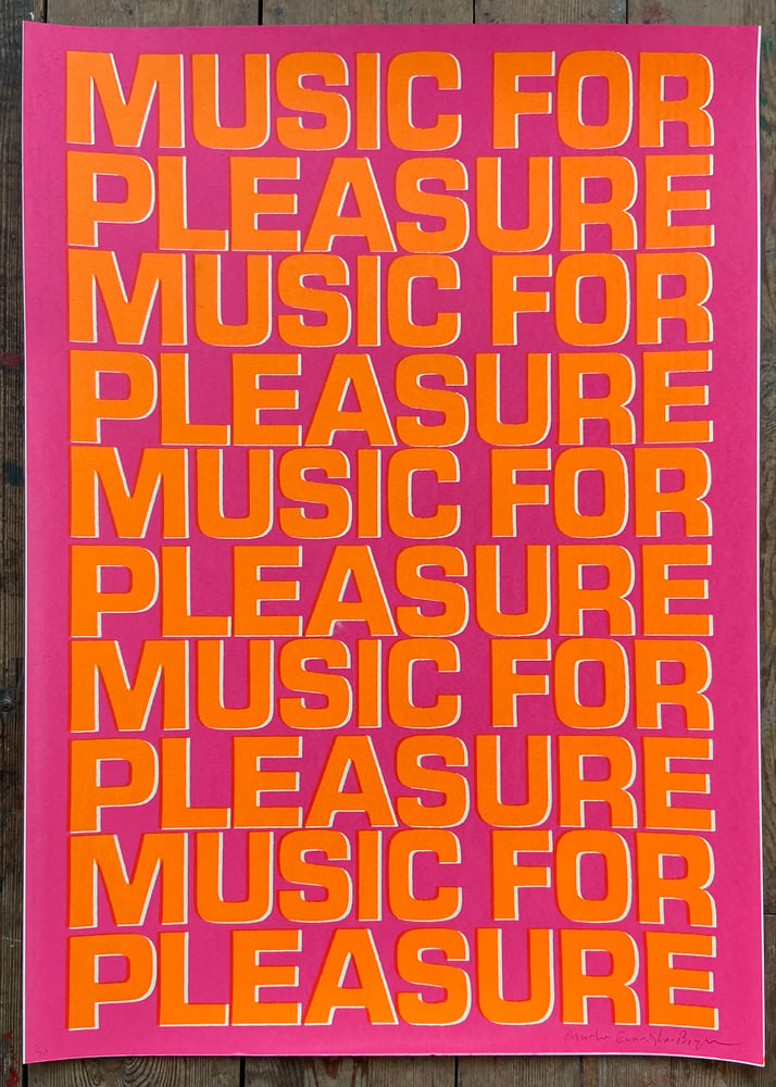 Image of Music For Pleasure (Pink and Orange) by Charlie Evaristo-Boyce