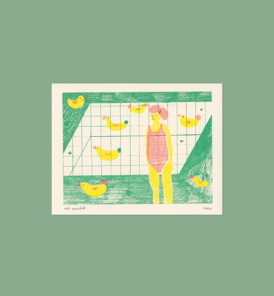 Image of Piscina com patos