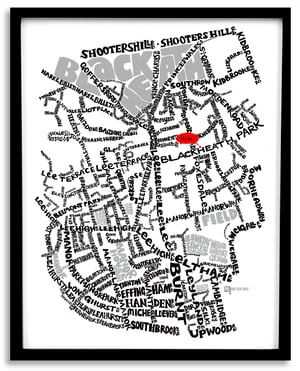 Image of Blackheath Village & Lee Green - SE London Type Map