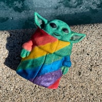 Image 2 of Rainbow Baby Yoda Bath Bomb