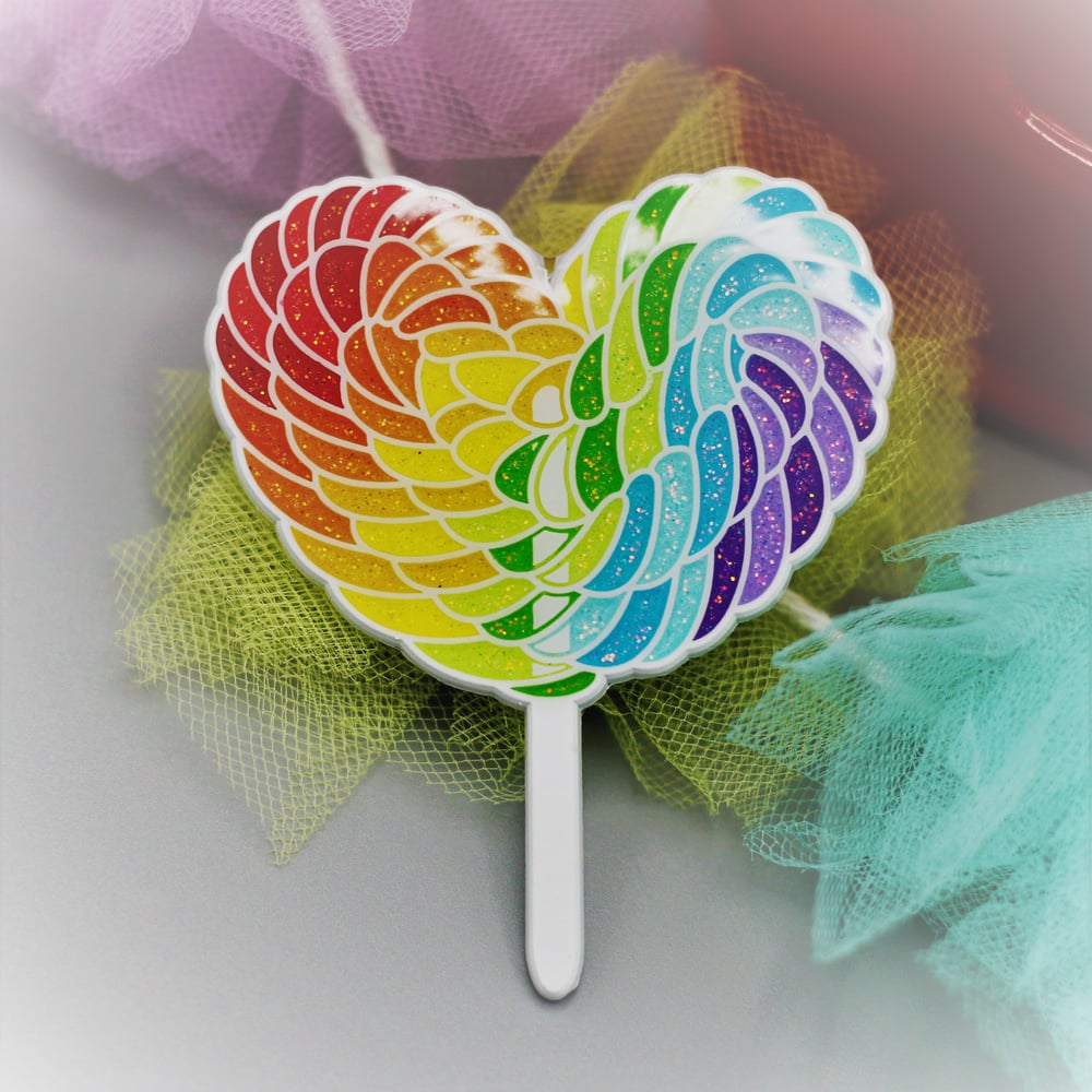 Image of Rainbow Sweet Heart Pins