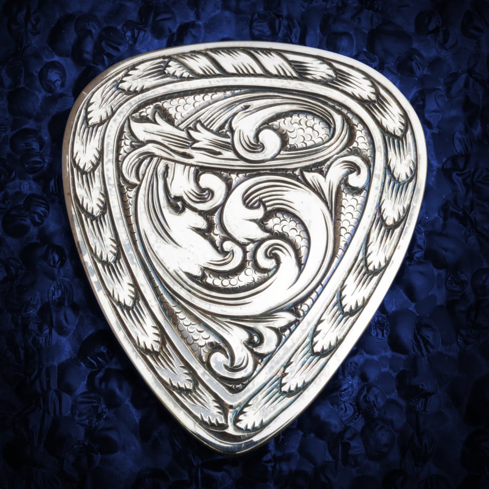 Custom made Sterling Silver Guitar pick 