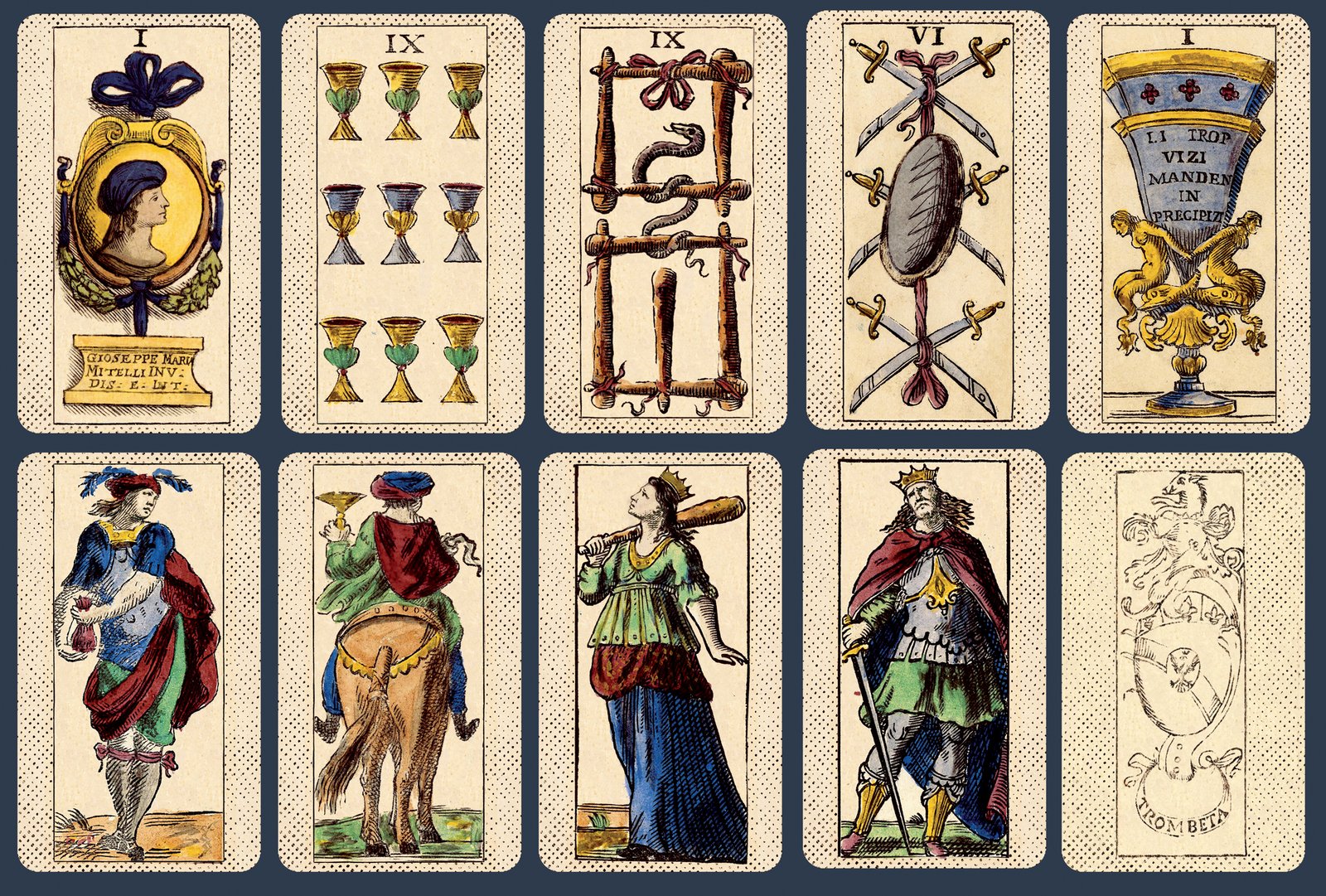 RARE] Giuseppe Maria Mitelli I Tarocchini Secolo XVII Tarot Cards 